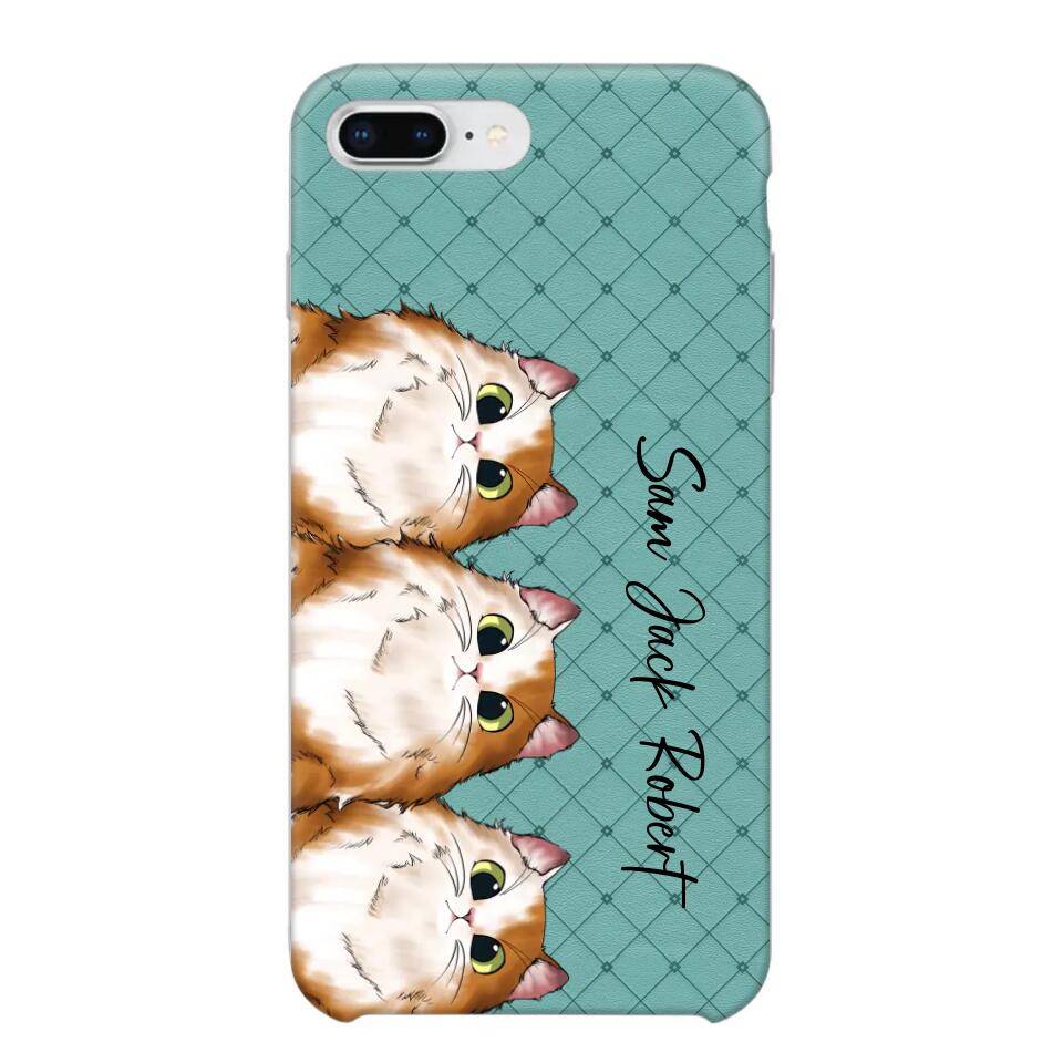 Personalized Cat Lovers With Colorful Background Phonecase Printed 23MAR-HQ10