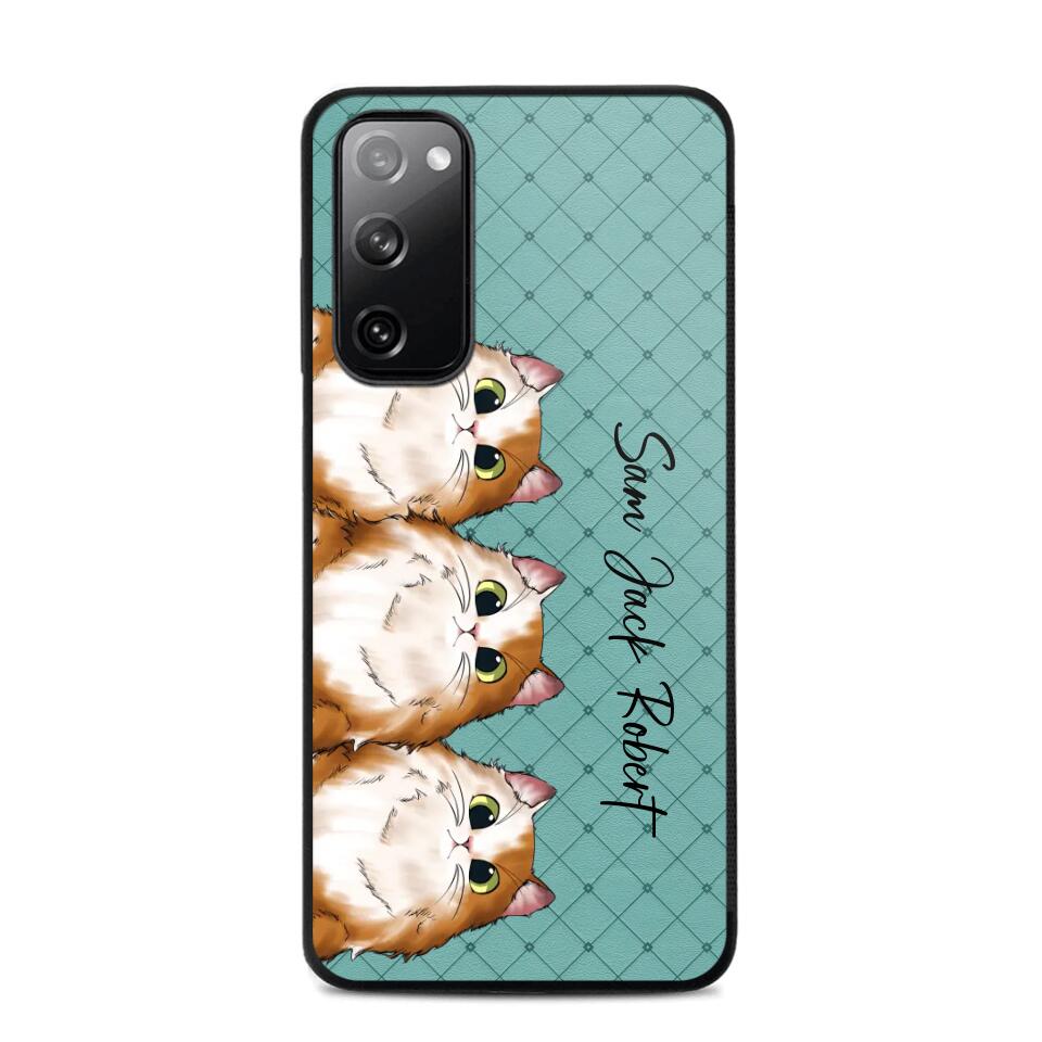 Personalized Cat Lovers With Colorful Background Phonecase Printed 23MAR-HQ10