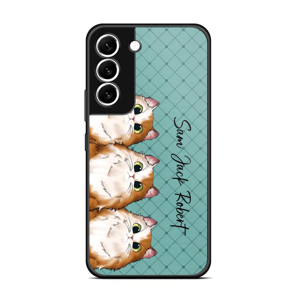 Personalized Cat Lovers With Colorful Background Phonecase Printed 23MAR-HQ10