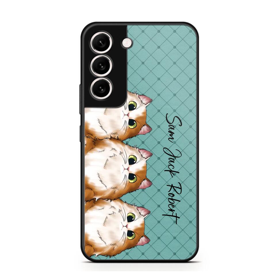 Personalized Cat Lovers With Colorful Background Phonecase Printed 23MAR-HQ10