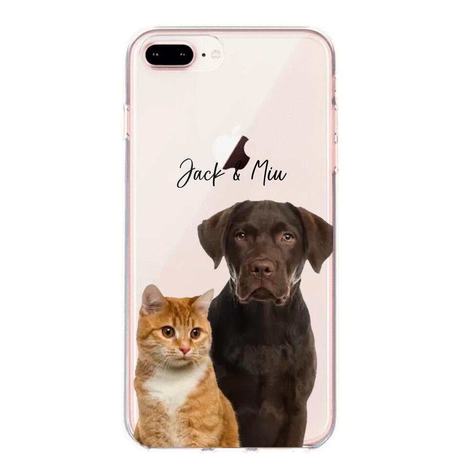 Personalized Upload Your Dog Cat Photo Dog Cat Lovers Silicon Phonecase 23MAR-HQ10