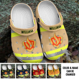 Personalized Netherlands Firefighter Logo Clog Slipper Shoes Printed 23MAR-DT13