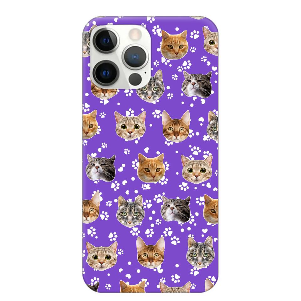 Personalized Upload Your Cat Photo Head Cat Lovers Phonecase Printed QTHQ1303