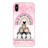 Personalized Life Is Better With Cats Cat Lovers Phonecase Printed PNHQ1403