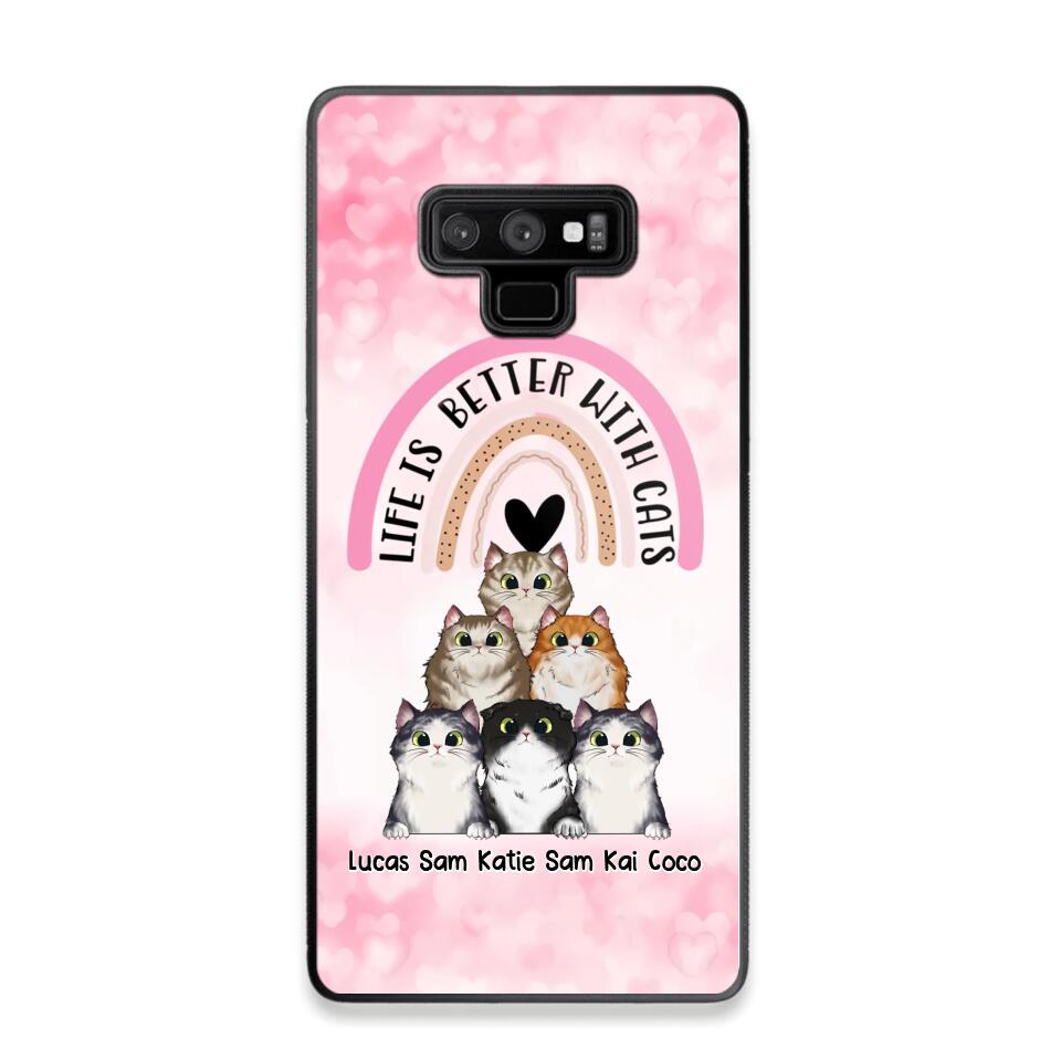 Personalized Life Is Better With Cats Cat Lovers Phonecase Printed PNHQ1403