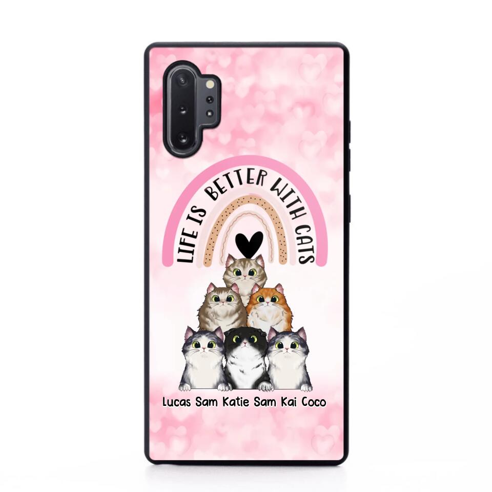 Personalized Life Is Better With Cats Cat Lovers Phonecase Printed PNHQ1403