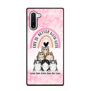 Personalized Life Is Better With Cats Cat Lovers Phonecase Printed PNHQ1403