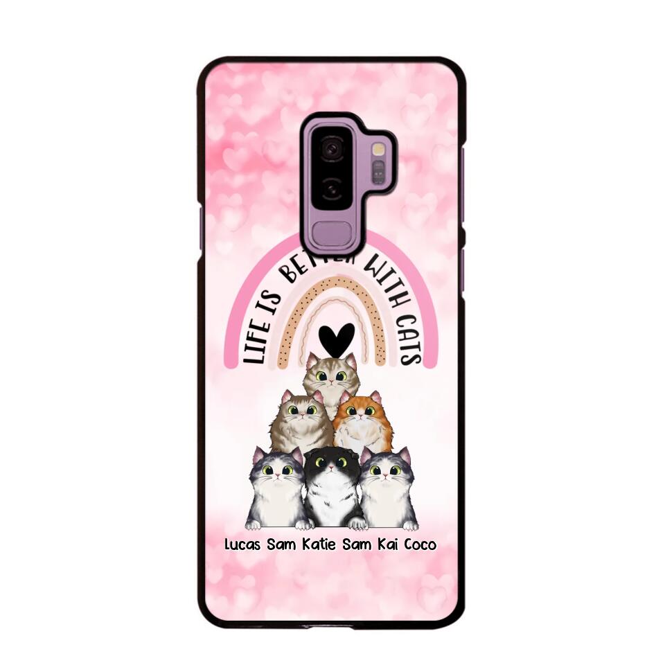 Personalized Life Is Better With Cats Cat Lovers Phonecase Printed PNHQ1403