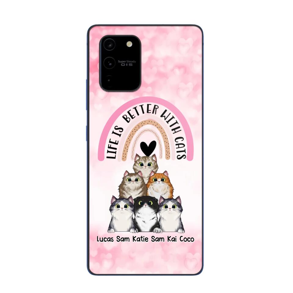 Personalized Life Is Better With Cats Cat Lovers Phonecase Printed PNHQ1403