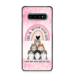 Personalized Life Is Better With Cats Cat Lovers Phonecase Printed PNHQ1403