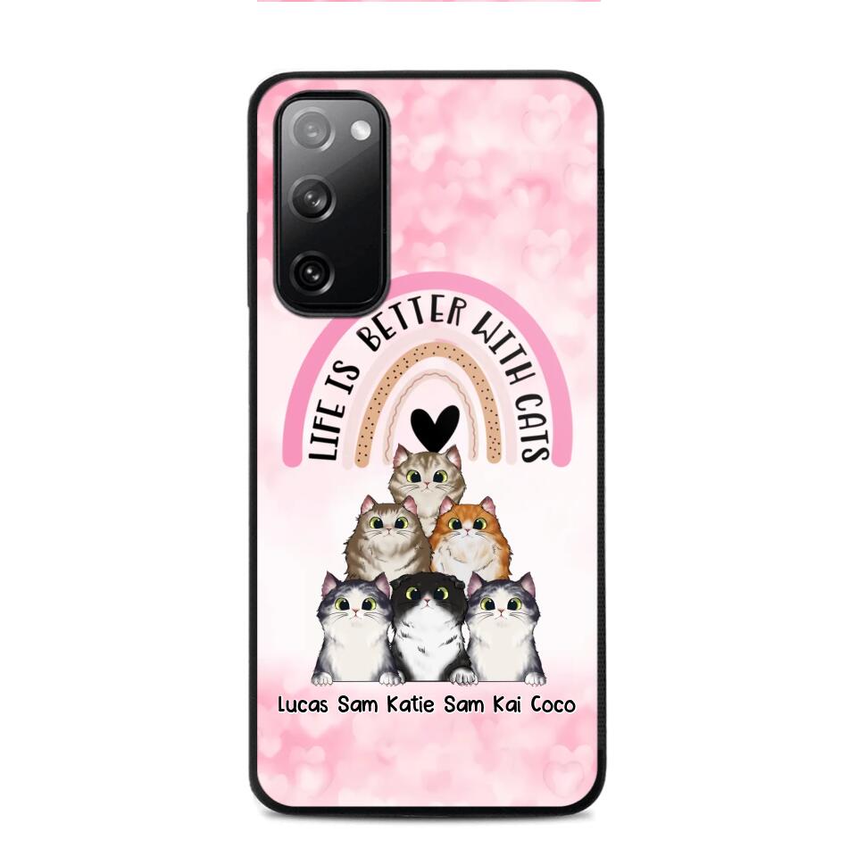 Personalized Life Is Better With Cats Cat Lovers Phonecase Printed PNHQ1403