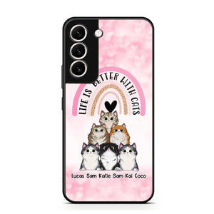 Personalized Life Is Better With Cats Cat Lovers Phonecase Printed PNHQ1403