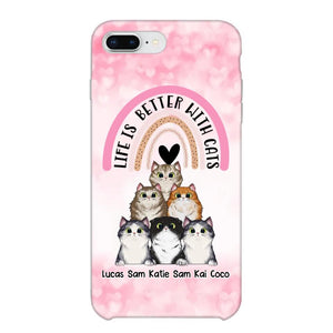 Personalized Life Is Better With Cats Cat Lovers Phonecase Printed PNHQ1403