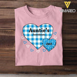 Personalized Auntie Mom Grandma Caro Sweethearts & Kid's Name Tshirt Printed 23MAR-HQ13