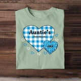 Personalized Auntie Mom Grandma Caro Sweethearts & Kid's Name Tshirt Printed 23MAR-HQ13