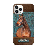 Personalized Upload Your Horse Photo Leather Phonecase Printed 23MAR-HQ16