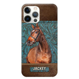 Personalized Upload Your Horse Photo Leather Phonecase Printed 23MAR-HQ16