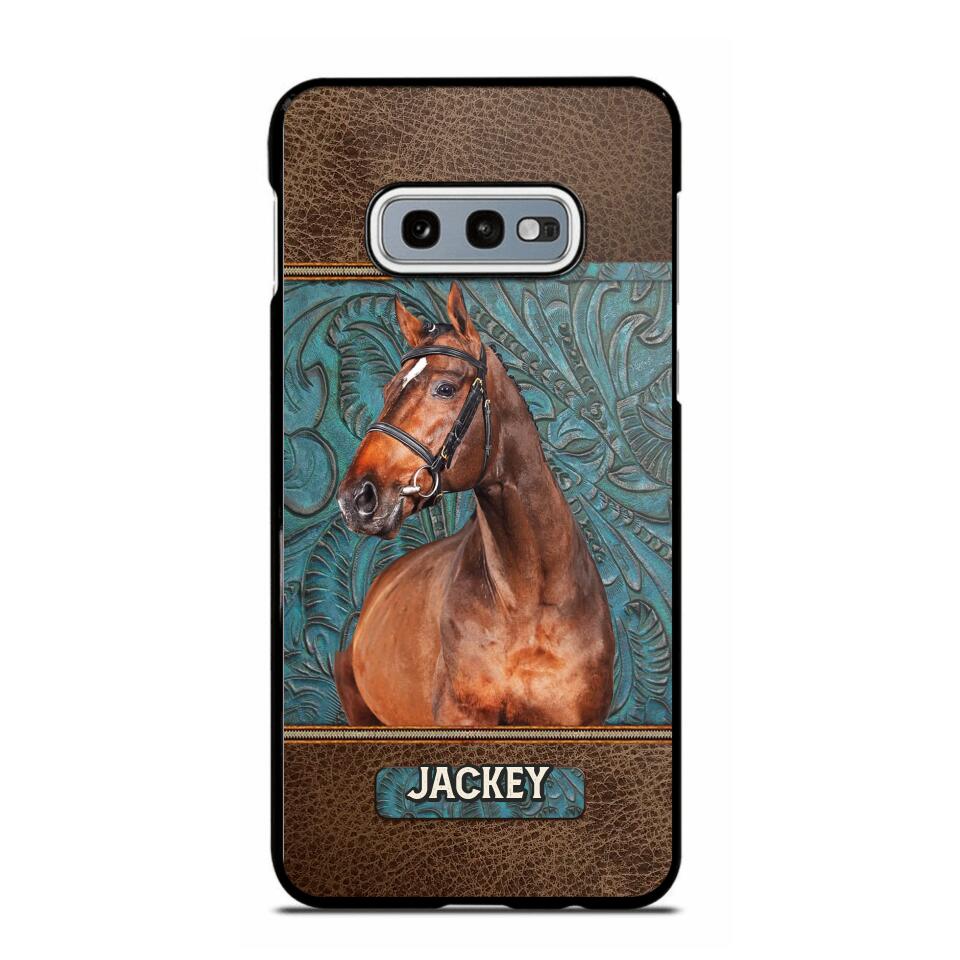 Personalized Upload Your Horse Photo Leather Phonecase Printed 23MAR-HQ16