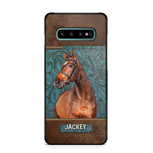 Personalized Upload Your Horse Photo Leather Phonecase Printed 23MAR-HQ16