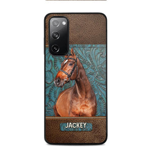 Personalized Upload Your Horse Photo Leather Phonecase Printed 23MAR-HQ16