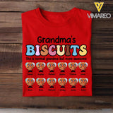 Personalized Grandma Mom Aunt Nana 's Biscuits Like A Normal Grandma But More Awesome Kid Name Tshirt Printed QTHQ1703