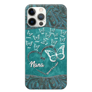 Personalized Butterflies Grandma Heart & Kid's Name Phonecase Printed QTDT1703