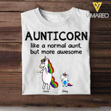 Personalized Aunticorn Aunt & Auntie Tshirt Printed 22MAY-DT06