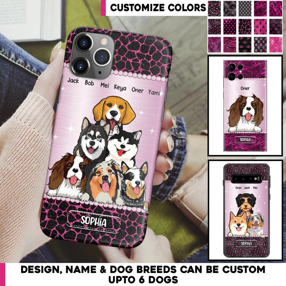 Personalized Dogs & Name Dogs Lovers Gift Phonecase Printed 23MAR-HQ20