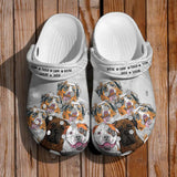 Personalized Dog Lovers Silver  Clog Slipper Shoes Printed 23MAR-DT20