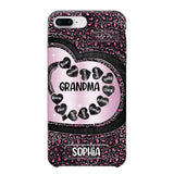 Personalized Grandma Nana Auntie Mom Heart & Kid's Name Phonecase Printed QTHQ2003