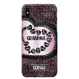 Personalized Grandma Nana Auntie Mom Heart & Kid's Name Phonecase Printed QTHQ2003