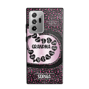 Personalized Grandma Nana Auntie Mom Heart & Kid's Name Phonecase Printed QTHQ2003