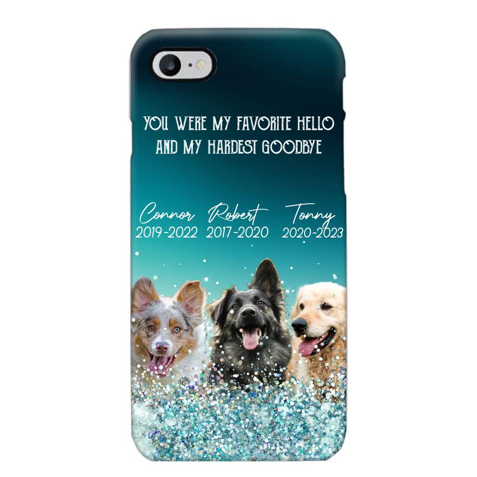 Personalized Upload Your Dog or Memorial Dog Photo You Were My Favorite  Phonecase Printed PNDT2003