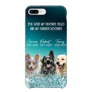 Personalized Upload Your Dog or Memorial Dog Photo You Were My Favorite  Phonecase Printed PNDT2003