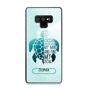 Personalized And Into The Ocean I Go To Lose My Mind And Find My Soul Turtle Phonecase Printed QTDT2003