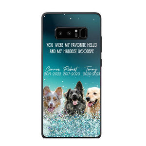 Personalized Upload Your Dog or Memorial Dog Photo You Were My Favorite  Phonecase Printed PNDT2003