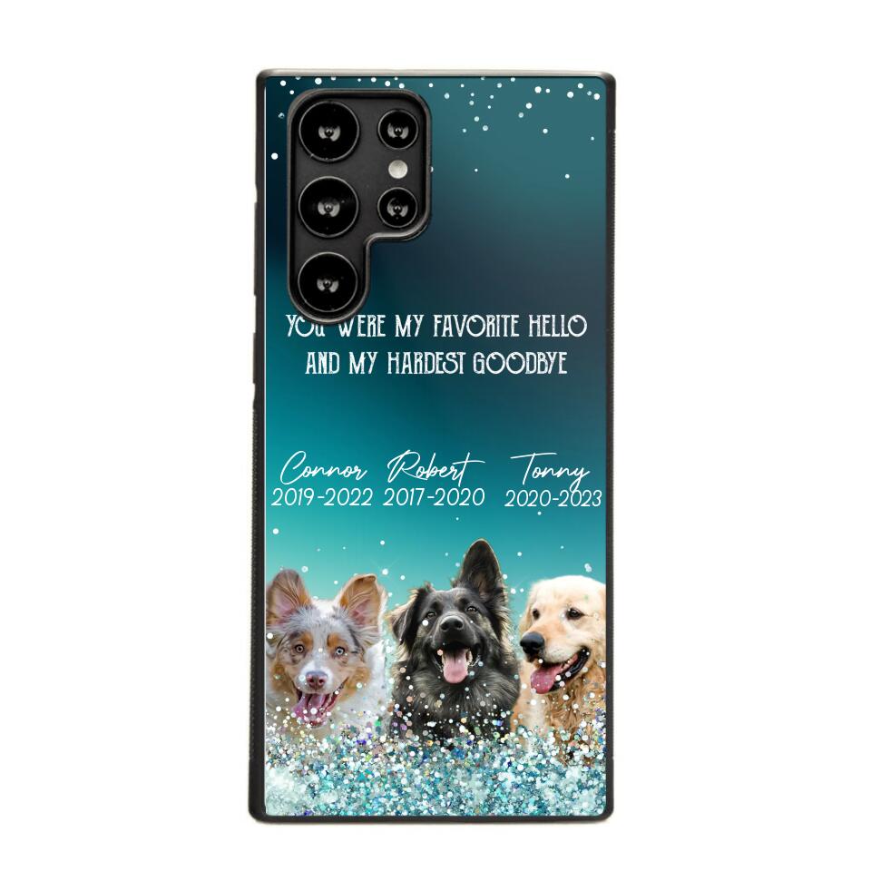 Personalized Upload Your Dog or Memorial Dog Photo You Were My Favorite  Phonecase Printed PNDT2003