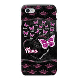 Personalized Butterflies Grandma Heart & Kid's Name Phonecase Printed QTDT1803