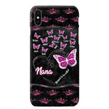 Personalized Butterflies Grandma Heart & Kid's Name Phonecase Printed QTDT1803