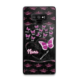 Personalized Butterflies Grandma Heart & Kid's Name Phonecase Printed QTDT1803