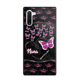 Personalized Butterflies Grandma Heart & Kid's Name Phonecase Printed QTDT1803