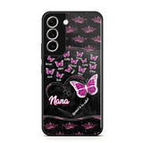 Personalized Butterflies Grandma Heart & Kid's Name Phonecase Printed QTDT1803