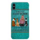 Personalized Behind Every Good Woman Is A Lot Of Dogs & Name Dog Lovers Gift Phonecase Printed 23MAR-DT18