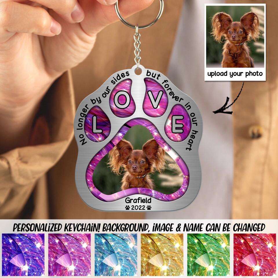 Personalized Upload Your Dog Photo Love No Longer By Sides Acrylic Keychain Printed QTDT2103