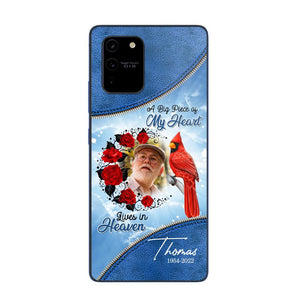 Personalized Upload Photo Memorial A Big Piece Of My Heart Lives in Heaven Phonecase Printed QTDT2103