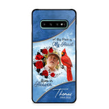 Personalized Upload Photo Memorial A Big Piece Of My Heart Lives in Heaven Phonecase Printed QTDT2103