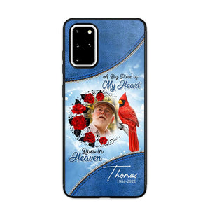 Personalized Upload Photo Memorial A Big Piece Of My Heart Lives in Heaven Phonecase Printed QTDT2103