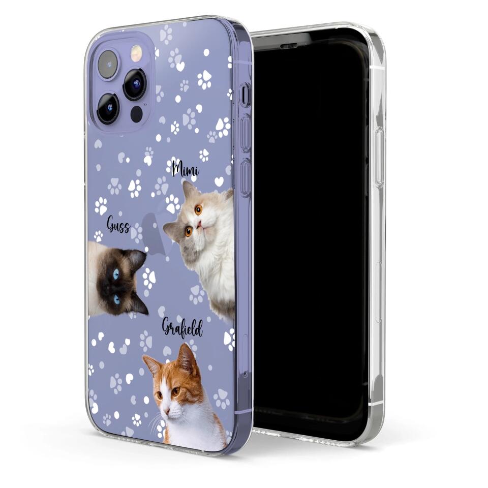 Personalized Upload Your Cat Photo Cat Lovers Silicon Phonecase 23MAR-DT22