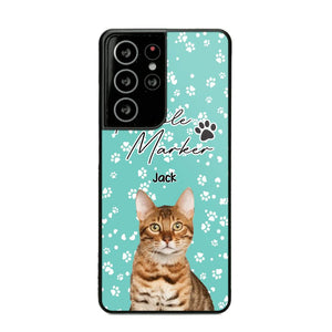 Personalized Upload Your Cat Photo Trouble Marker Cat Lovers Silicon Phonecase QTHQ2203