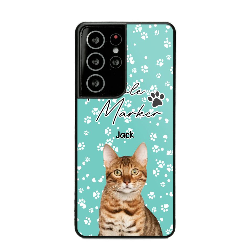 Personalized Upload Your Cat Photo Trouble Marker Cat Lovers Silicon Phonecase QTHQ2203